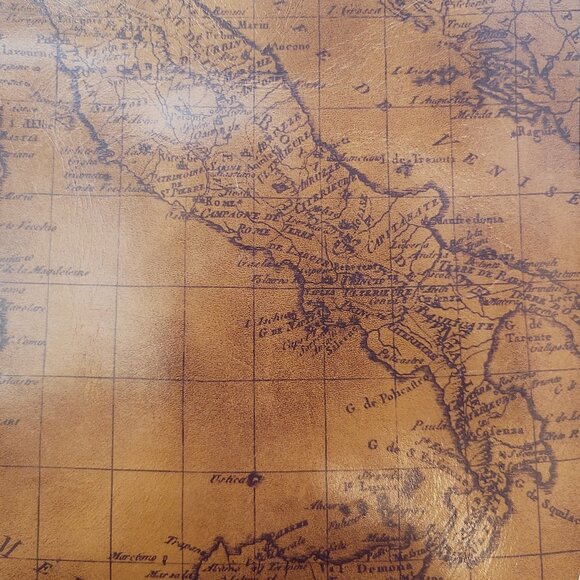 Patricia Nash Leather Crossbody – Vintage Map Print in Riot Rust - Picture 7 of 15